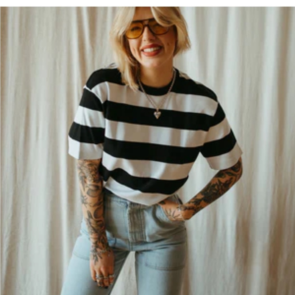 P&Co Moto Striped Shirt